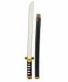 Zwart plastic ninja samurai zwaard 60 centimeter