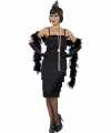 Zwarte jaren 20 flapper jurk lang feest dames